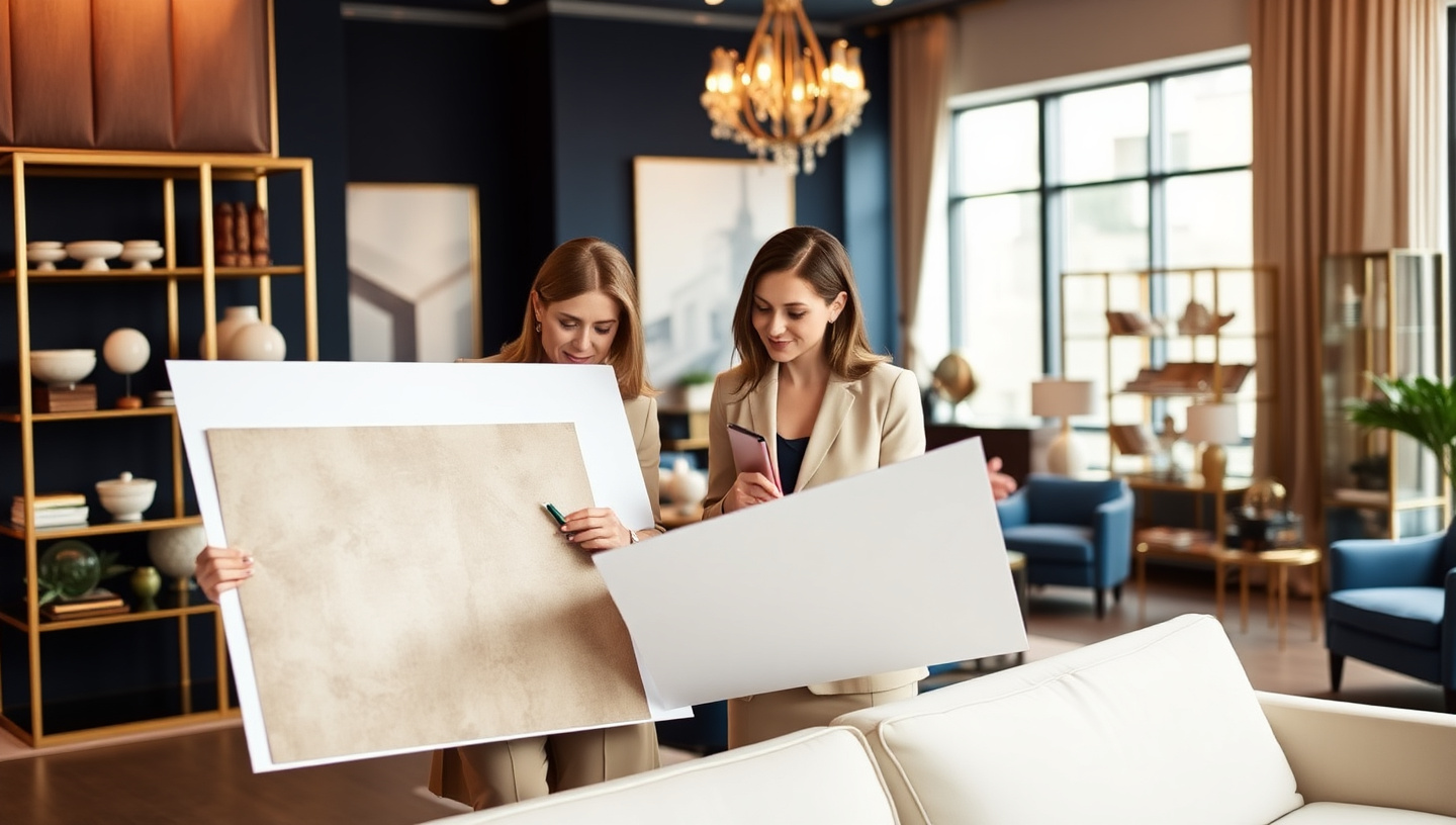 Design Living TH creative team discussing an interior project