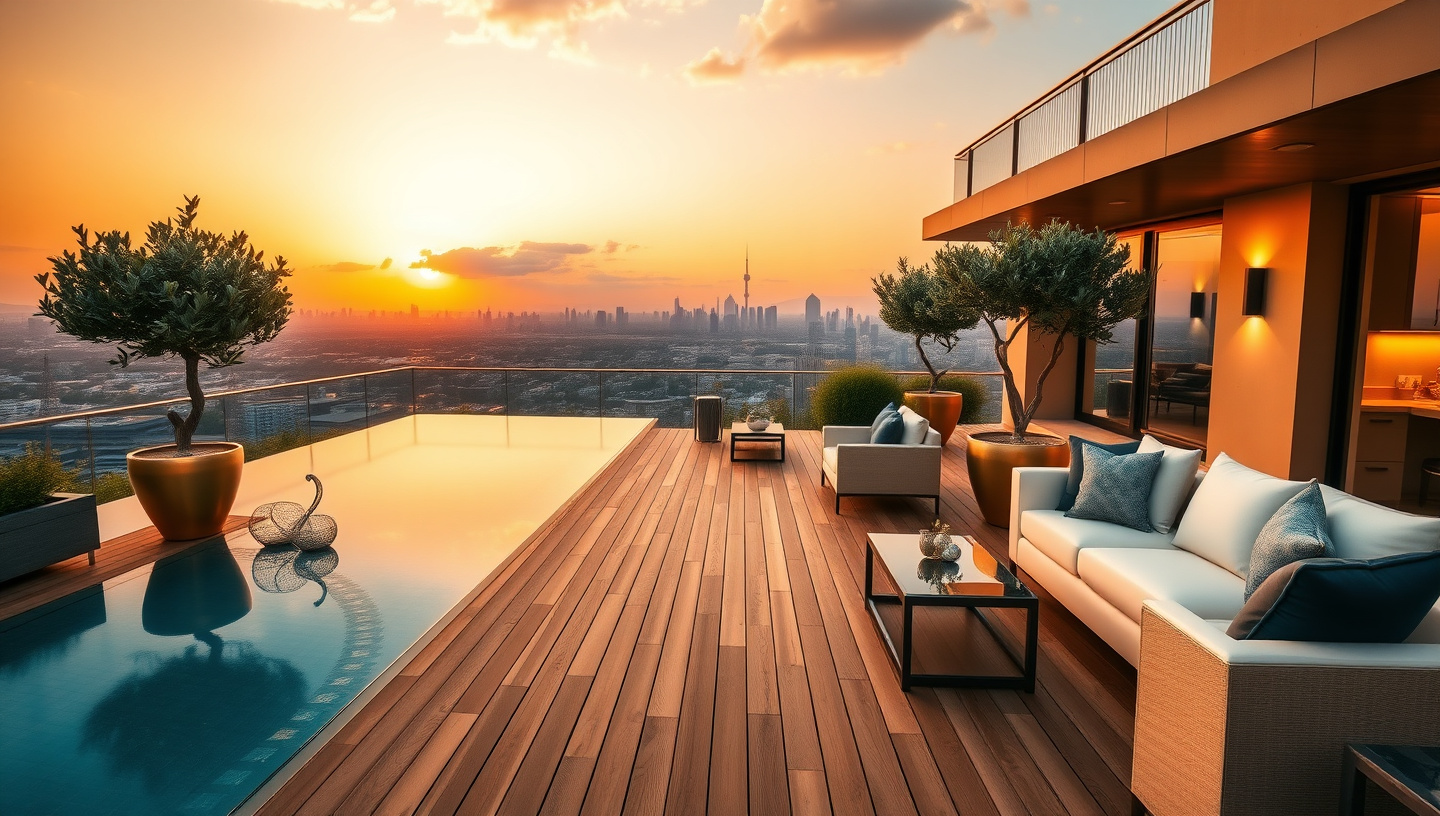 Luxury outdoor terrace and garden design Thailand
